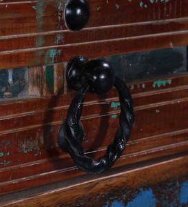 Mesa de Noche de Madera de Mango Maciza con 1 Cajón |   Mesa de Noche Moderna para Apartamento y Almacén, Muebles de Dormitorio - Product Image 2