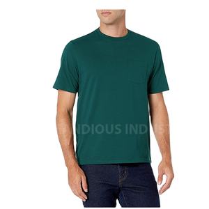 Camiseta de gimnasio ajustada para hombre con manga corta de algodón/poliéster tejido de punto camiseta de entrenamiento informal para culturismo y Fitness - Product Image 1