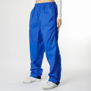 Women's Blue Wind Breaker Pants <b>Elastic</b> <b>Waist</b> Regular Fit Waterproof Windproof Eco-Friendly Solid Color Formal Full <b>Trousers</b> - Product Image 3