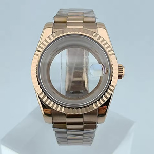 40mm Stainless Steel for Model Dual Date Calendars Toothed Bezel <b>Watch</b> <b>Case</b> Accessories for 8285 Mechanical Movement 20mm - Product Image 3
