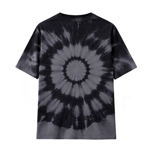 Camiseta de Manga Corta con Cuello Redondo y Estampado Tie-Dye para Hombre, Informal, de Punto, Corte Regular, 100% Algodón - Product Image 2