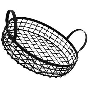 Panier rond de style antique, qualité supérieure, en fil de fer noir, pour fruits et pain, produit très vendu - Product Image 6