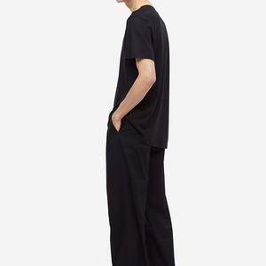 Pull tricoté personnalisé pour homme, col montant uni, coupe oversize, devant long, imprimé numérique, coupe-vent, 320g, en polyester/coton peigné - Product Image 1