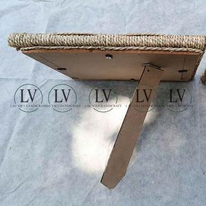 Handwoven Seagrass Woven Photo <b>Frame</b> <b>with</b> Acrylic Glass Vintage 5x7 4x6 Photo <b>Frame</b> for Tabletop from Vietnam - Product Image 2