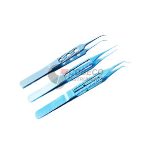 Pinzas de Cannulación de Titanio con Punta Curva para Acceso a Vasos Delicados, Inserción IV, Flebotomía, Ayuda Quirúrgica - Product Image 2