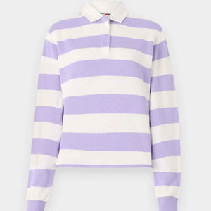 Custom Rugby Team Wear Stripe <b>Long</b> <b>Sleeve</b> Pique <b>Polo</b> Heavy Weight Rugby Football Jersey <b>for</b> Men and <b>Women</b> Sports - Product Image 1