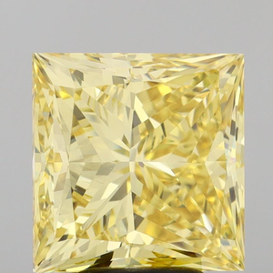 Majestueuse pierre précieuse jaune de 5 carats, taille princesse, offrant un éclat symétrique d'exception et une clarté de couleur intense. - Product Image 5