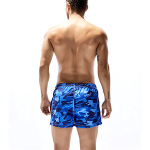 Shorts de Baño para Hombre, Azul Camuflaje, Secado Rápido, Cintura con Cordón, Casuales, con Bolsillos - Product Image 4