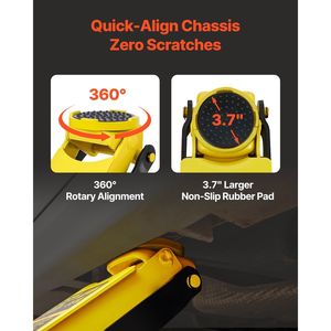 Martinetto idraulico da officina in acciaio per impieghi gravosi da 2,5 tonnellate, a basso profilo, con doppio pistone e pompa a sollevamento rapido, per auto, di Li - Product Image 6