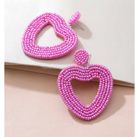 Boucles d'oreilles créoles en résine, design multicouche avec perles tombantes, bijoux de mode faits main écologiques pour femme, idéales pour les soirées