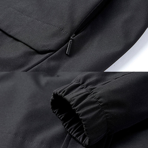 Men's Autumn Puffer <b>Jacket</b> Color Blocking <b>Sailor</b> Collar Zipper Front Pocket Casual Standard Worsted Fabric 320g <b>Waterproof</b> - Product Image 5