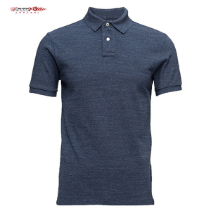 Polo en tricot à motif uni pour homme, manches courtes, respirant, en coton, vente en gros, logo personnalisé - Product Image 2