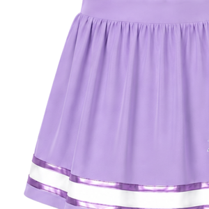 Falda Deportiva Plisada Color Lavanda para Animadoras, con Ribete a Rayas, Uniforme Deportivo Personalizado para Equipos - Product Image 4