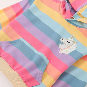Sudadera con Capucha para Niños, Diseño Moderno 2026, Paneles de Buena Calidad con Patrón de Rayas, Bolsillos, Transpirable, a la Moda, con Logotipo Personalizado - Product Image 5