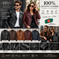 Ventes en gros de vestes en cuir véritable 100% pour hommes et femmes, vestes de motard, qualité d'exportation supérieure, surplus d'usine du Bangladesh, expédition immédiate