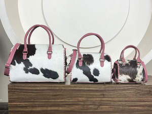 Bolsa de Viaje de Cuero Vacuno Genuino para Mujer, Gran Capacidad, Estilo Occidental, Bolsa de Viaje con Cierre de Cremallera para Viajes de Fin de Semana al Aire Libre - Product Image 5