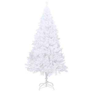 Árbol de Navidad Artificial Preiluminado Blanco de 82.7 Pulgadas con Ramas Gruesas - Product Image 3