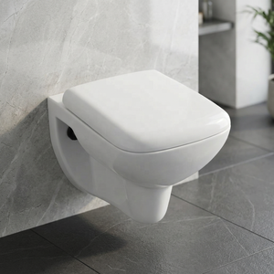 Square Elongated Wall Hung Toilet <b>Ceramic</b> WC <b>Pan</b> International Standard Design Porcelain Bathroom Sanitary Ware - Product Image 2