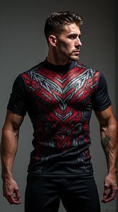 Men's Full Sleeve Rash Guard <b>Compression</b> <b>Shirt</b> Sublimation Print Quick Dry Polyester Fitness Wear Professional Manufacturer's - Product Image 4