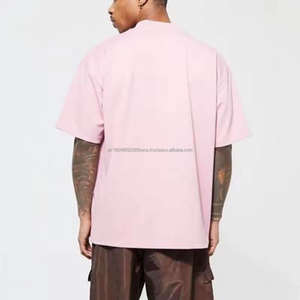 T-shirt pour homme à col rond, qualité de luxe, 100% coton, logo personnalisé, style streetwear, impression surdimensionnée, t-shirt vierge pour homme - Product Image 3