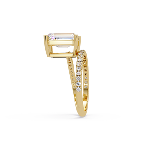 Emerald Cut Lab Grown Diamond <b>Ring</b> IGI Certified 1CT 2CT 3CT 14k Gold Open Wrap <b>Ring</b> for Women Wedding Band <b>Rings</b> Wholesale - Product Image 4