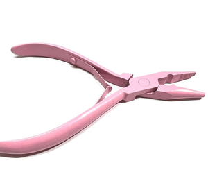 Pince à micro-anneaux pour extensions capillaires rose pâle, en acier inoxydable, forte tenue, vente en gros - Product Image 5