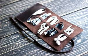 Premium Genuine Leather Zipper for Bag for <b>Men</b> Travel Organizer Large Capacity Cosmetic Shaving Kit Storage <b>Pouch</b> - Product Image 1