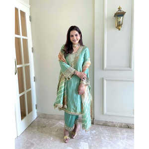 Top Plazzo de fiesta para mujer de diseñador y hermoso conjunto Dupatta - Product Image 3