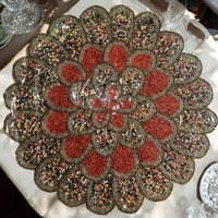 Sets de table ronds à perles |   Sets de table décoratifs faits à la main pour la salle à manger, les mariages, la maison, la cuisine, les centres de table, les dessous de verre pour le thé, la décoration intérieure