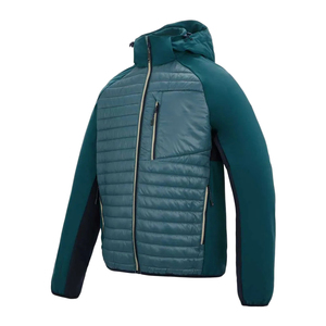 Men Hooded Casual Zipper Waterproof Breathable Winter Warm Hybrid Puffer Parka <b>Jacket</b> OEM - Product Image 1