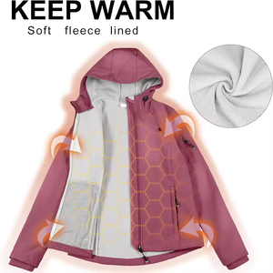 Veste Softshell Imperméable et Respirante pour Femme en Toile, avec Extérieur en Nylon Écologique, Coupe-Vent et Doublure Intérieure Chaude - Product Image 4