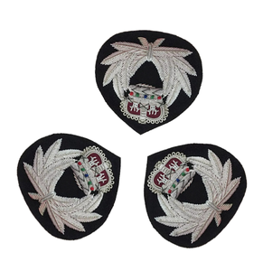Premium Quality Handmade Luxury Embroidered Bullion Wire <b>Badges</b> Custom Shape & Size Eco-Friendly Nickel-Free for Hats & Gloves - Product Image 6