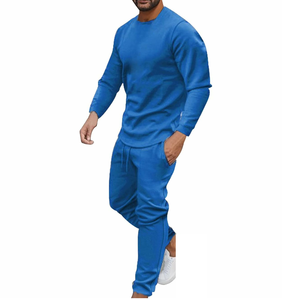 Conjunto Deportivo Amarillo de 2 Piezas para Hombre, Sudadera con Capucha y Pantalones Deportivos de Color Sólido con Bolsillos Laterales, Traje para Correr en Invierno - Product Image 6