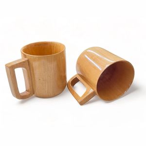 Mug à boire en bois écologique pour café, thé et jus, tasse en bois massif faite à la main pour la cuisine, disponible au meilleur prix du marché - Product Image 3