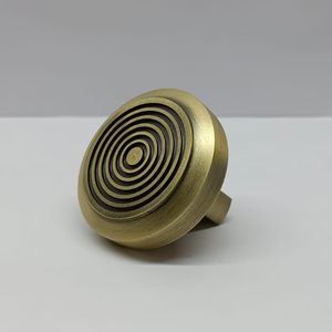 Round <b>Brass</b> Cabinet <b>Knob</b> Traditional Furniture Handle for Storage Closet Durable Design - Product Image 6