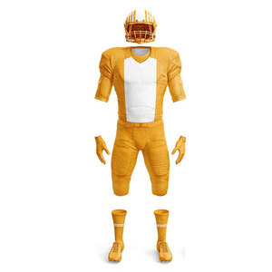 ชุดอเมริกันฟุตบอลคุณภาพสูงแบบใหม่ ผ้าระบายอากาศได้ดี อุปกรณ์กีฬาสำหรับทีม ขายส่งจำนวนมาก สั่งทำแบบซับลิเมชั่นได้ - Product Image 1