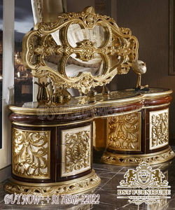 Commode classique en bois de teck, sculptée, Style Vintage, avec miroir, de luxe, haut de gamme, vente en gros - Product Image 2