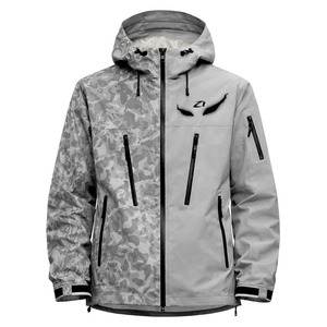 Fabricante de Ropa Personalizada, Chaqueta Impermeable con Capucha y Cierre de Cremallera, Diseño a Rayas o Sólido, Unisex - Product Image 2