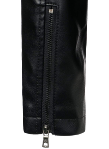 Chaqueta de Cuero Genuino para Hombre, Piel de Vacuno Auténtica, Corte Ajustado, Estilo Motero, Ropa Exterior para Motocicleta, Impermeable, Resistente al Viento, con Calefacción - Product Image 5