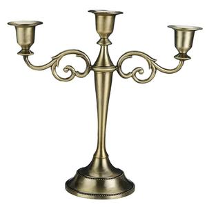 Porte-bougie à trois bras en laiton de haute qualité, style arabe vintage, avec finition polie, pour la décoration de la maison - Product Image 3
