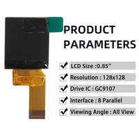 0.85 "128*128 IPS TFT LCD Mini Boyutlu Ekran Modülü SPI Arayüzü GC9109 Denetleyici 21 Pin Kompakt Tasarım