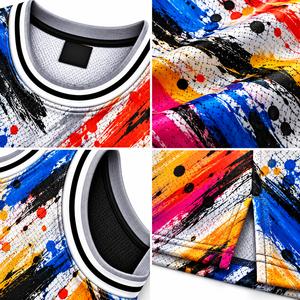 AIFRAN SPORTS Débardeur de basketball sans manches pour homme, personnalisé, imprimé par sublimation, motif géométrique, séchage rapide, 100 % polyester - Product Image 5