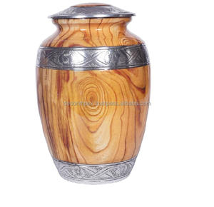 Finition naturelle, bois, aluminium brillant, qualité durable, urne légère urne funéraire classique de style américain - Product Image 1