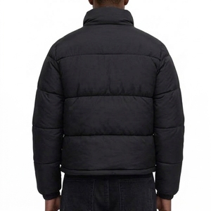 Veste d'hiver pour homme, blanche, à capuche amovible, épaisse, en duvet, coupe-vent, décontractée, à fermeture éclair, col montant, veste chauffante - Product Image 6