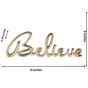 Décoration Murale Autonome en Métal avec Lettres 'Believe' pour la Maison, le Salon, le Bureau ou comme Accent de Table - Product Image 2