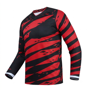 Maillots de motocross tout-terrain respirants et coupe-vent personnalisés pour l'été, grande taille, à manches longues, fabriqués en usine - Product Image 3