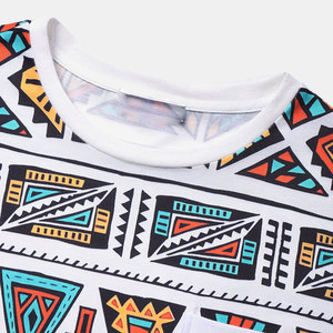 T-shirt pour homme à imprimé tribal unique en gros |   Nouvelle Collection de Vêtements Casual d'été |   T-shirt en coton doux de haute qualité, achat en gros - Product Image 3