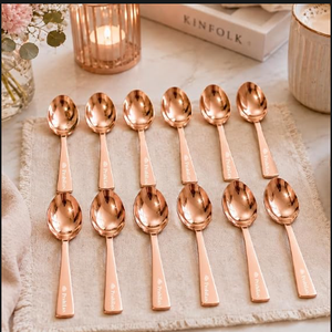 Ensemble de couverts en or rose, cuillère et fourchette en acier inoxydable, boîte cadeau, 12 pièces, vaisselle pour mariage, fête - Product Image 4