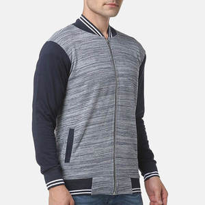 Custom Wholesale <b>Men</b> Fleece Bomber Jacket Casual Winter Outerwear Full Zip Up <b>Long</b> Sleeve <b>Coat</b> OEM ODM Apparel Manufacturer - Product Image 3