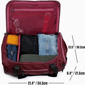 Lightweight High Quality Durable Polyester Zipper Large Capacity Convertible Backpack Duffel Sports Bag Great for Sports - Product Image 3